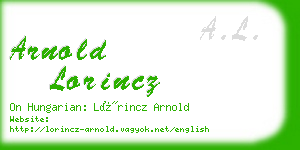 arnold lorincz business card